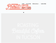 Tablet Screenshot of prestacoffee.com